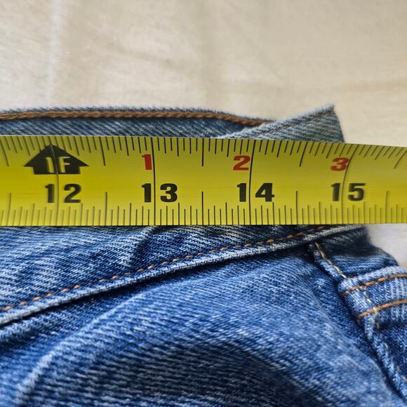 Levi's 501 Womens Patch Straight Jeans 29x30 Big E High-rise Button Fly - Picture 9 of 11